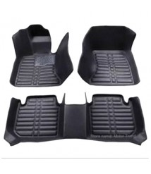 طقم دواسات5D تويوتا فورتشنر للسيارة 3 قطع - اسود