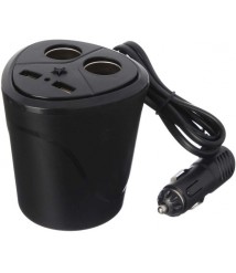 محول سيارة يو اس بي بمقبسين من اوليسون No.1670 - اسود