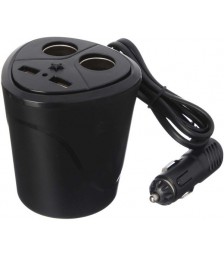 محول سيارة يو اس بي بمقبسين من اوليسون No.1670 - اسود