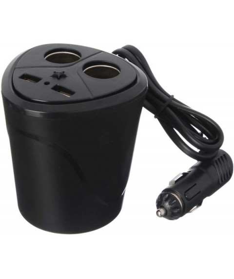 محول سيارة يو اس بي بمقبسين من اوليسون No.1670 - اسود