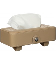 علبة مناديل جلد - بيج