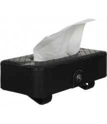 علبة مناديل جلد - اسود