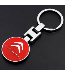 ميداليه مفاتيح سياره ستروين  من المعدن المطلى نيكل لامع لوجو على الوجهين