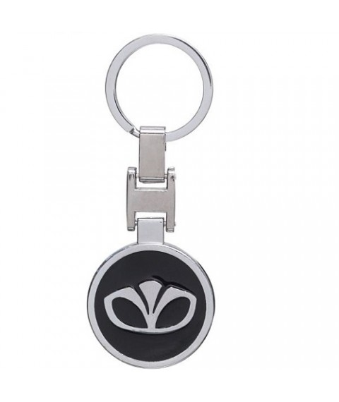 ميداليه مفاتيح سياره دايو من المعدن المطلى نيكل لامع لوجو على الوجهين