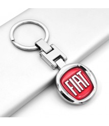 ميداليه مفاتيح سياره فيات من المعدن المطلى نيكل لامع لوجو على الوجهين