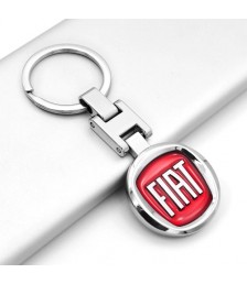 ميداليه مفاتيح سياره فيات من المعدن المطلى نيكل لامع لوجو على الوجهين