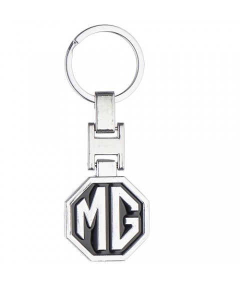 ميداليه مفاتيح سياره ام جي من المعدن المطلى نيكل لامع لوجو على الوجهين
