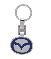 ميداليه مفاتيح سياره مازدا من المعدن المطلى نيكل لامع لوجو على الوجهين