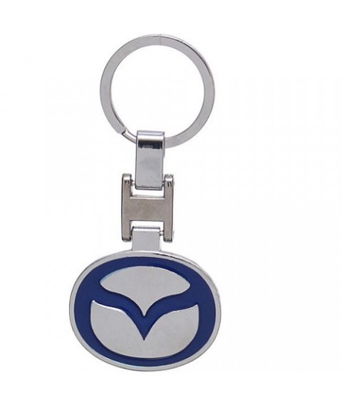 ميداليه مفاتيح سياره مازدا من المعدن المطلى نيكل لامع لوجو على الوجهين