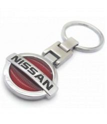 ميداليه مفاتيح سياره نيسان من المعدن المطلى نيكل لامع لوجو على الوجهين