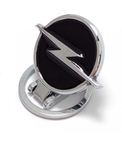 ميداليه مفاتيح سياره أوبل من المعدن المطلى نيكل لامع لوجو على الوجهين