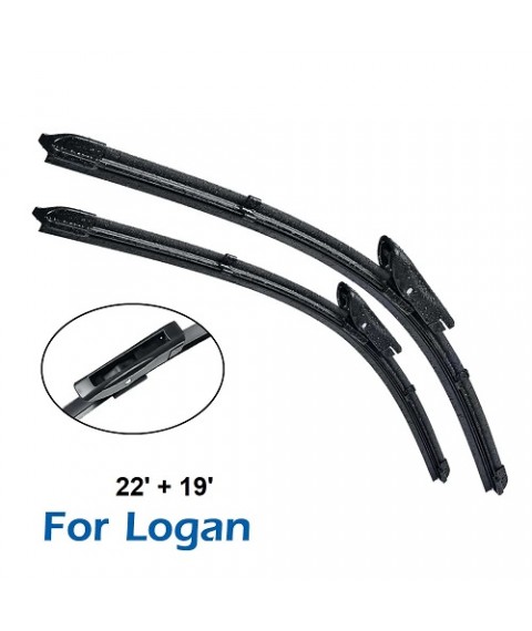 شفرات المساحات لسيارة رينو لوجان في الزجاج الأمامي 