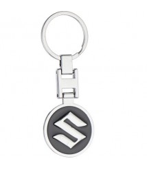 ميداليه مفاتيح سياره سوزوكي من المعدن المطلى نيكل لامع لوجو على الوجهين