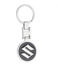 ميداليه مفاتيح سياره سوزوكي من المعدن المطلى نيكل لامع لوجو على الوجهين