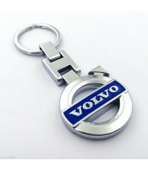 ميداليه مفاتيح سياره فولفو من المعدن المطلى نيكل لامع لوجو على الوجهين