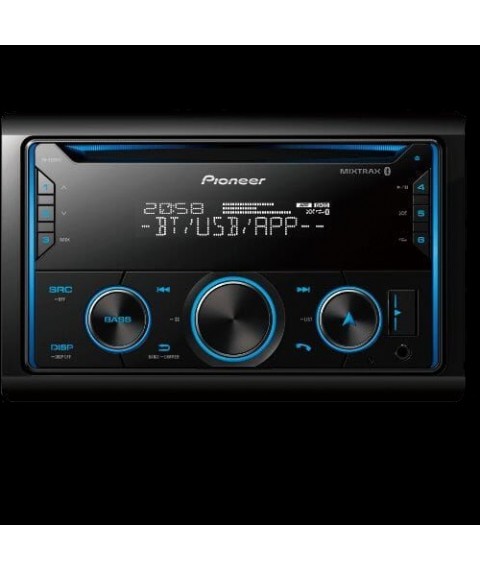 كاسيت بلوتوث للسيارة بمنفذ يو اس بي وايه يو اكس من بايونير FH-S525BT‎‎