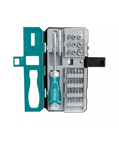 مفك سيستيم مع طقم سنون 33 ق من توتال TACSD30336