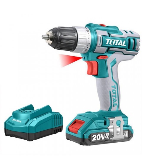 شنيور بطارية 20 فولت 2 بطاريه 2 امبير من توتال  TIDLI200215