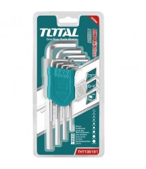 طقم 9 قطع مفتاح النكيه سداسي متعدد المقاسات من توتال THT106191