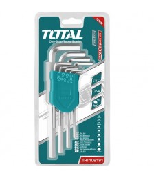 طقم 9 قطع مفتاح النكيه سداسي متعدد المقاسات من توتال THT106191