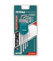 طقم 9 قطع مفتاح النكيه نجمة متعدد المقاسات توتال THT106391