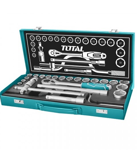 طقم لقم 24 قطعه نص بوصه من توتال THT141253