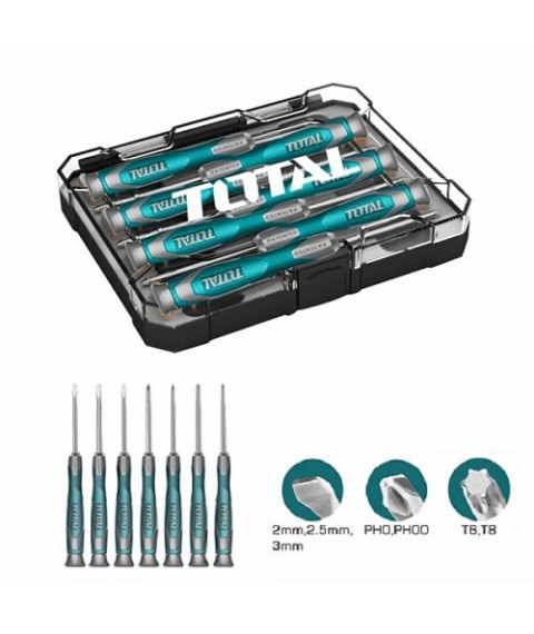 طقم مفك إلكترتونيات 7 قطع من توتال  THT250726