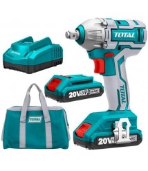 شنيور 2 بطارية ليثيوم 20 فولت مع شنطة ربع بوصه 170 نيوتن من توتال TIRLI2002