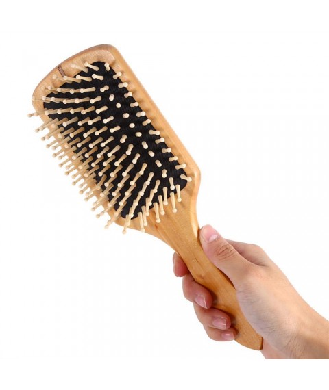 فرشاة شعر خشب لون اسود