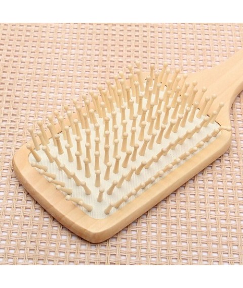  مشط تدليك خشبي صغير الحجم ومريح للرأس ، مشط فرشاة شعر من الخشب الطبيعي