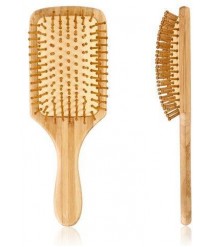  مشط تدليك خشبي صغير الحجم ومريح للرأس ، مشط فرشاة شعر من الخشب الطبيعي