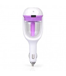 فواحة ومرطب سيارة يعمل باللمس مع منفذ يو اس بي للشحن, ابيض/بنفسجي