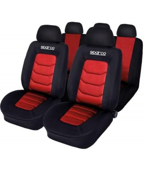 سباركو غطاء لمقعد السيارة - احمر/اسود