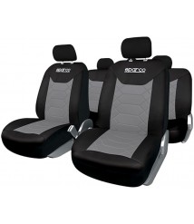 سباركو غطاء لمقعد السيارة - اسود/رمادي