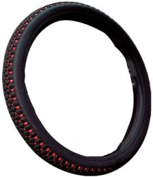غطاء عجلة قيادة سيارة من النايلون غير قابل للانزلاق اسود *احمر