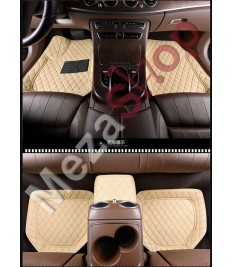 دواسات 7D لجميع انواع السيارات يونيفرسال خمس قطع - لون بيج