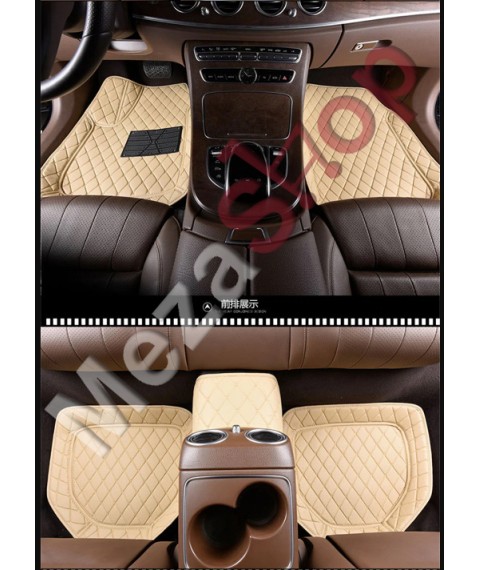 دواسات 7D لجميع انواع السيارات يونيفرسال خمس قطع - لون بيج