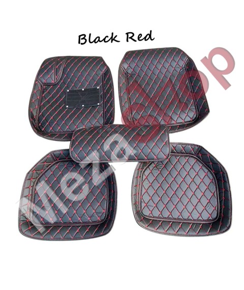 دواسات 7D لجميع انواع السيارات يونيفرسال خمس قطع - لون اسود 