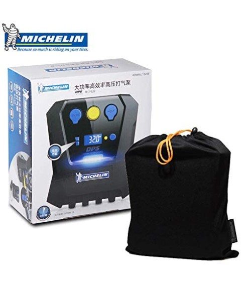 ميشلان منفاخ ديجيتال لاطارات السيارات 120PSI - اسود