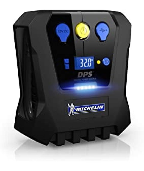 ميشلان منفاخ ديجيتال لاطارات السيارات 120PSI - اسود