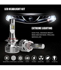 مصباح LED امامي تكنولوجيا ياباني قوي من جي بي ان اي موديل R1 H7 15000LM/300W.