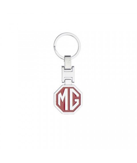 ميداليه مفاتيح سياره ام جي من المعدن المطلى نيكل لامع لوجو على الوجهين