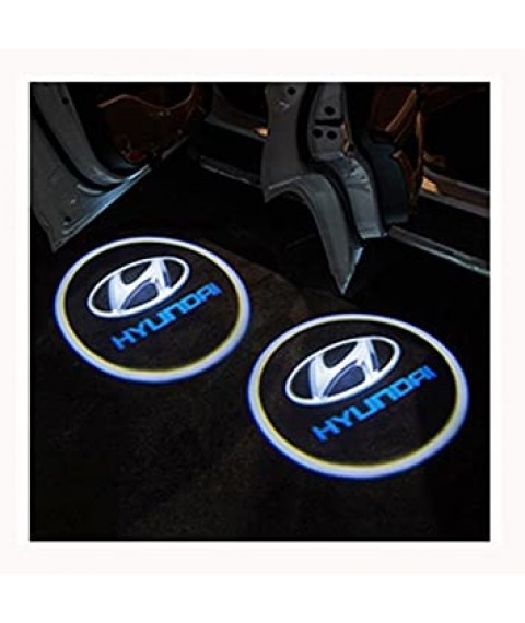 لوجو باب سيارة ظل ضوء الصمام هيونداي  - 2 قطعة