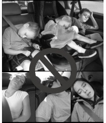 مسند رأس عند السفر بالسيارة رمادي 