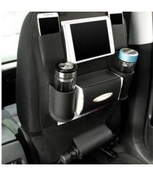 منظم كرسى لجميع السيارات  جلد  اللون اسود
