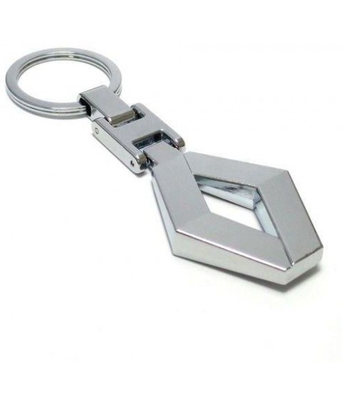 ميداليه مفاتيح سياره رينو من المعدن المطلى نيكل لامع لوجو على الوجهين