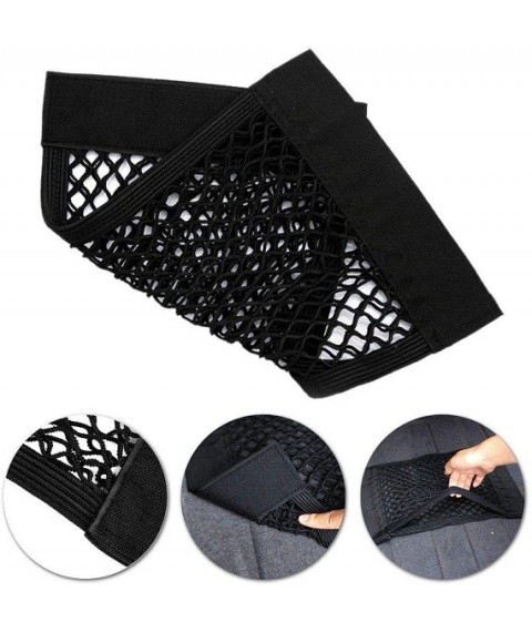 شبكة تخزين صندوق السيارة ، قطعة من شبكة تخزين شنطة السيارة ، منظم وملصق جداري شبكى من النايلون إضافة إلى حقيبة السيارة