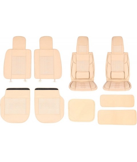 طقم غطاء من اجود الخامات للكراسى السيارة كاملة بيج