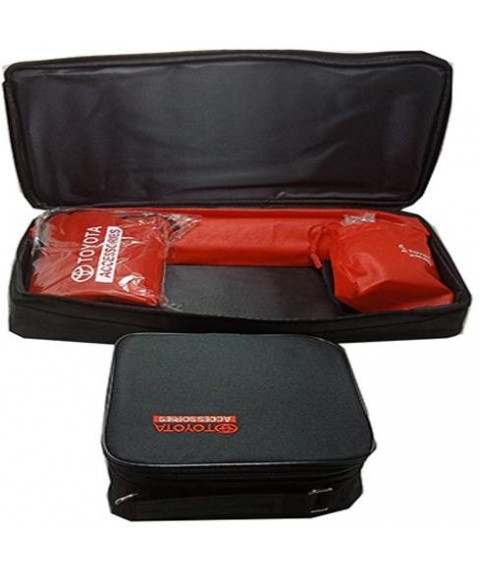 شنطة تويوتا منفاخ وشنطة اسعافات وكشاف ومثلث - 4 قطع