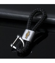 سلسلة مفاتيح جلد بشعار معدنى لسيارة شيفورلية 